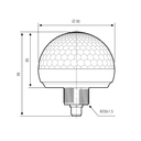 DOMELED-signaallamp | IO-Link | Ø90mm | RGBY-W | M12