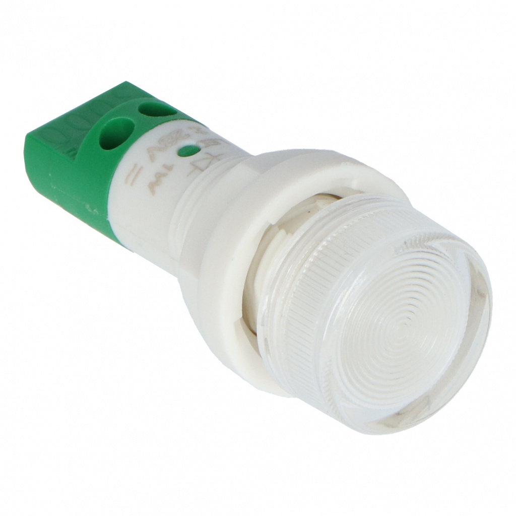 LED pilot light 28-50V DC without ring for Ø13mm transparent