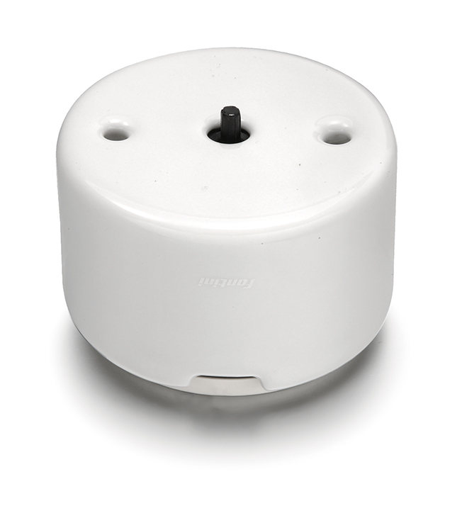 DO surface installation double rotary push button switch 10A/250V porcelain white