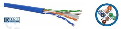 Installation cable │ Cat.6 │ U/UTP │ 350Mhz │ LSZH │ Cca │ blue │ 305m