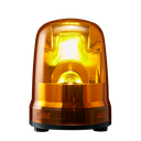 LED rotation beacon, IP23, Ø150mm 100-240V AC, cable/yellow