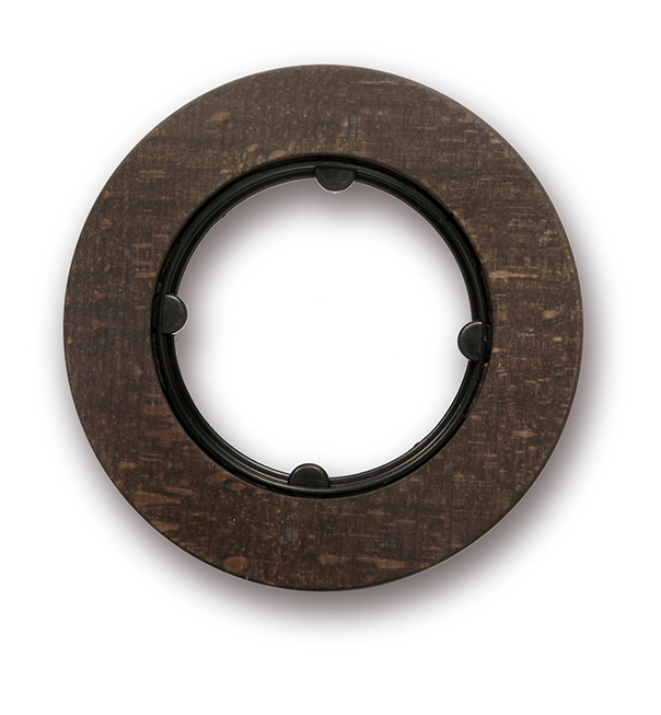 DO inbouw afdekplaat 1 module hout verdonkerd