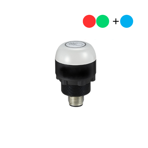 Voyant à LED | Switch tactile | Ø30mm | RG+B | M12