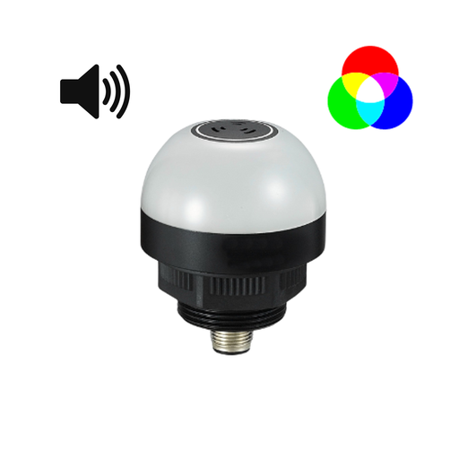 [C532Q-RGB-A] Voyant à LED | Buzzer | Ø50mm | RGB | M12