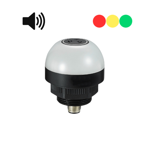 [C532Q-RYG-A] LED pilot light | Buzzer | Ø50mm | RYG | M12