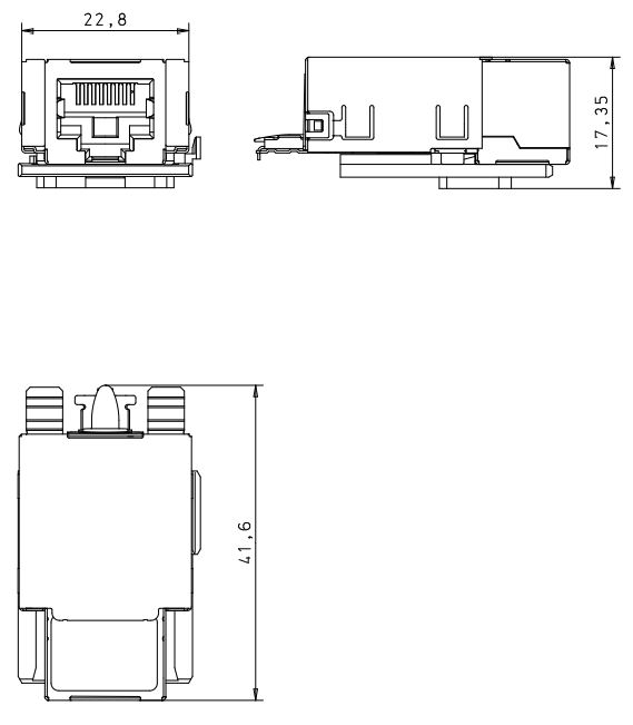 Jack-connection-module-real10-cat6-1xrj45s-tt