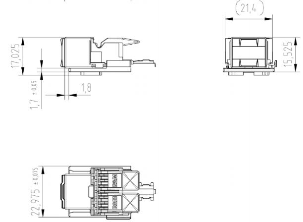 Jack-connection-module-cat6-1xrj45u-tt