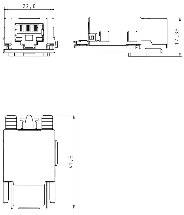 Jack-connection-module-cat5e-1xrj45s-100x-tt