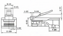 Plug-rj45-plug-8p8c-modular-flat-cable-25st-tt