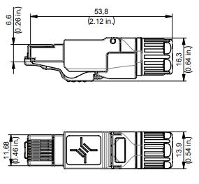 Plug-mfp8-t568b-cat81-incl-pre-assembled-protection-cap-awg24-221-awg27-227-tt