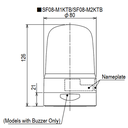 Multifunctioneel-LED-baken-led-multifunctie-baken-ip66-diam-80mm-12-24v-dc-aansluitklembuzzerblauw-tt