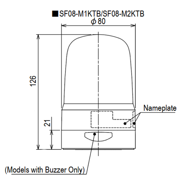 Multifunctioneel-LED-baken-led-multifunctie-baken-ip66-diam-80mm-12-24v-dc-aansluitklembuzzerrood-tt