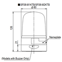 Multifunctioneel-LED-baken-led-multifunctie-baken-ip66-diam-80mm-12-24v-dc-aansluitklembuzzergeel-tt