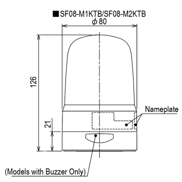 Multifunctioneel-LED-baken-led-multifunctie-baken-ip66-diam-80mm-100-240v-ac-aansluitklembuzzerblauw-tt