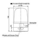 Multifunctioneel-LED-baken-led-multifunctie-baken-ip66-diam-100mm-12-24v-dc-aansluitklembuzzerblauw-tt