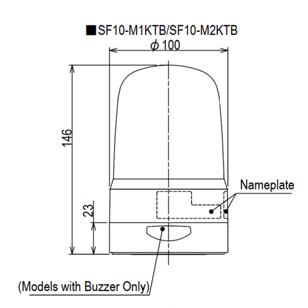 Multifunctioneel-LED-baken-led-multifunctie-baken-ip66-diam-100mm-12-24v-dc-aansluitklembuzzerrood-tt