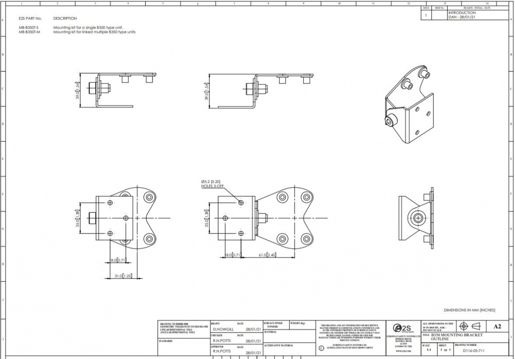 Beugel-voor-1-module-beugel-enkel-voor-b350-tt