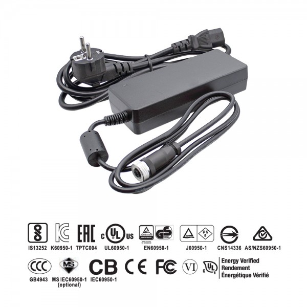 Voeding Desktop 24VDC/60W/2,5A met M12 connector