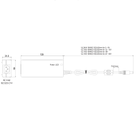 Voeding Desktop 24VDC/60W/2,5A met M12 connector
