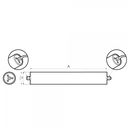 INROLED 70 DC ECO, 921mm, lens diffuus polycarbonaat, 125°, 21W, 24V DC