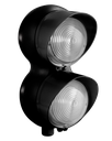 PIPS | LED verkeerslicht | 12-24V DC | rood/groen | zwarte behuizing met heldere lenzen