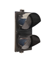 LED verkeerslicht | 12-24V DC | rood/groen | zwarte behuizing met heldere lenzen | ø 200mm