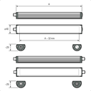 TUBELED 40 II | Element | 1040mm | White