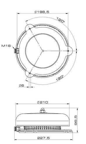 Bel │ 215mm │ 230V AC │ IP66