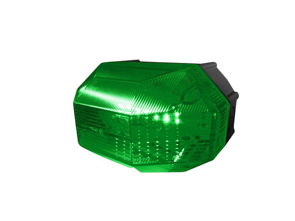 High Power Flitser │ LED baken │ groen/kleurloze lens 