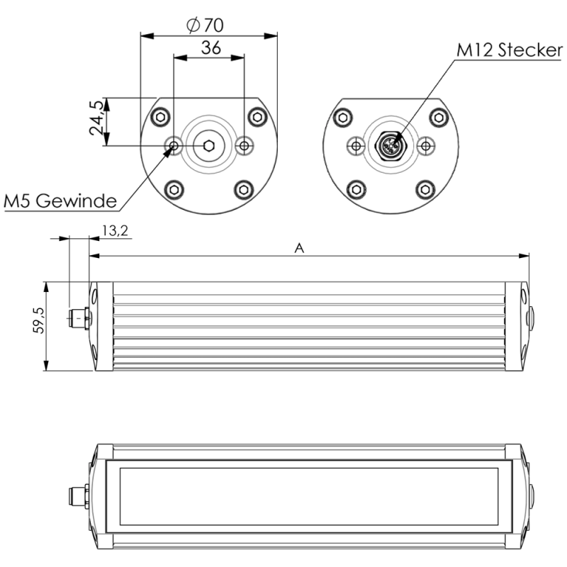 TUBELED 70 EVO | 560mm | White