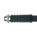 M12-aansluitsnoer | S-code | 4-polig | 5m | PUR