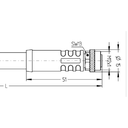 M12-aansluitsnoer | S-code | 4-polig | 5m | PUR