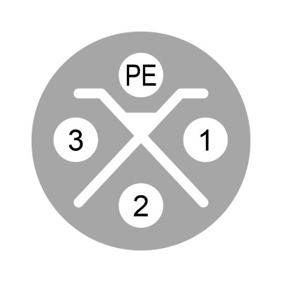 M12-aansluitsnoer | S-code | 4-polig | 5m | PUR