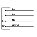 M12-aansluitsnoer | S-code | 4-polig | 5m | PUR