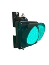 LED verkeerslicht │ 12-24V DC  │ groen │ zwarte behuizing │ kleurloze lens │ ø 100mm