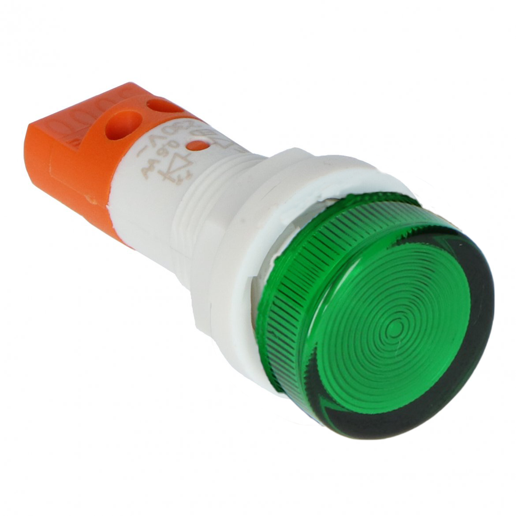 LED pilot light 110-230V AC without ring for Ø13mm green