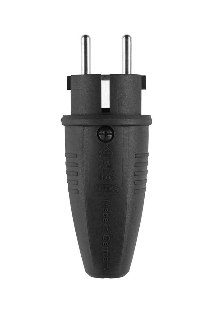 Rubber plug II+A 16A/250V black