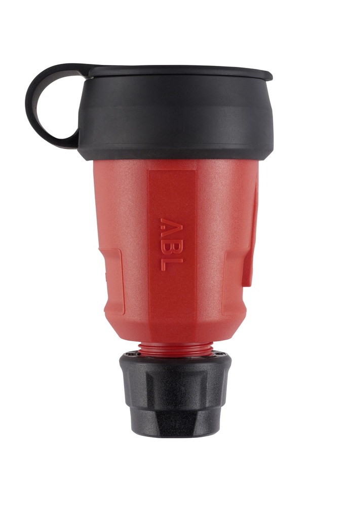 Elamid Coupling plug with child safety II+A IP44 16A/250V red 