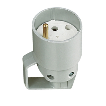 Coupling plug with ring II+A - 16A (child safety) grey