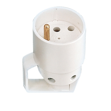 Coupling socket with ring │ II+A │ child safety │ 16A │ white