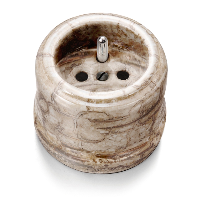 Garby socket with earth pin 16A/250V porcelain decoration reggia