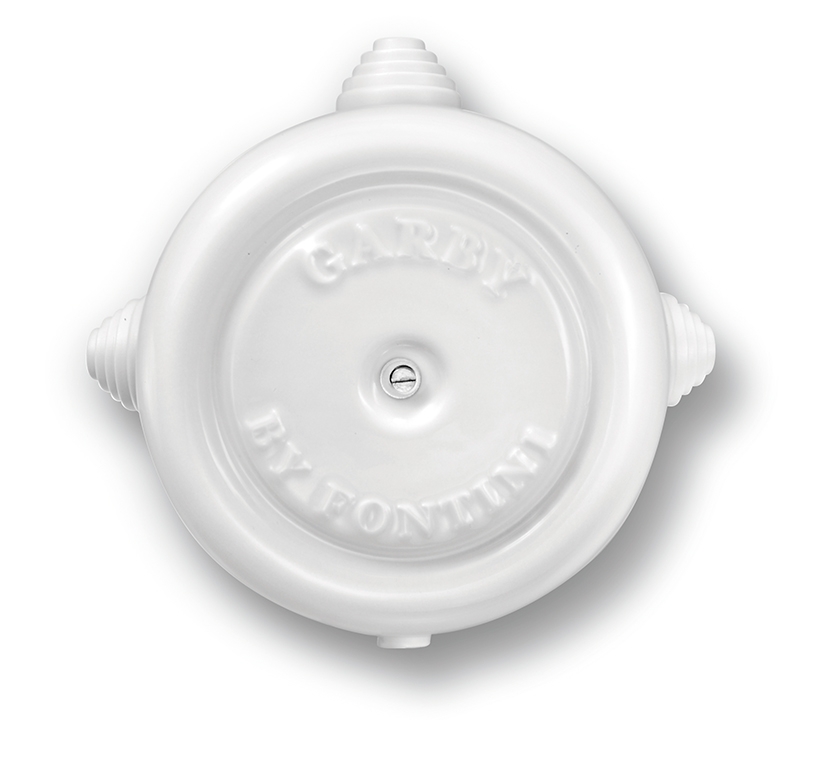 Garby aftakdoos Ø118mm porselein wit