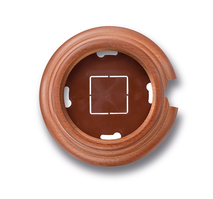 Garby socle 1 module avec passe-câble hêtre miel