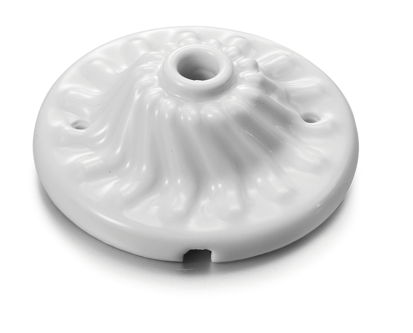 Garby rozet plafond porselein wit