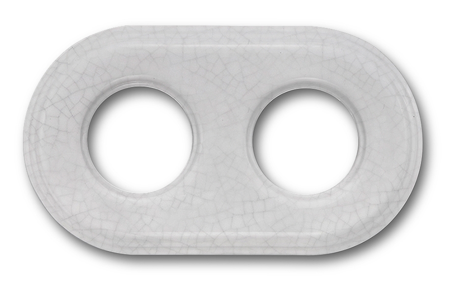 Garby Colonial frame 2 elements porcelain crackled