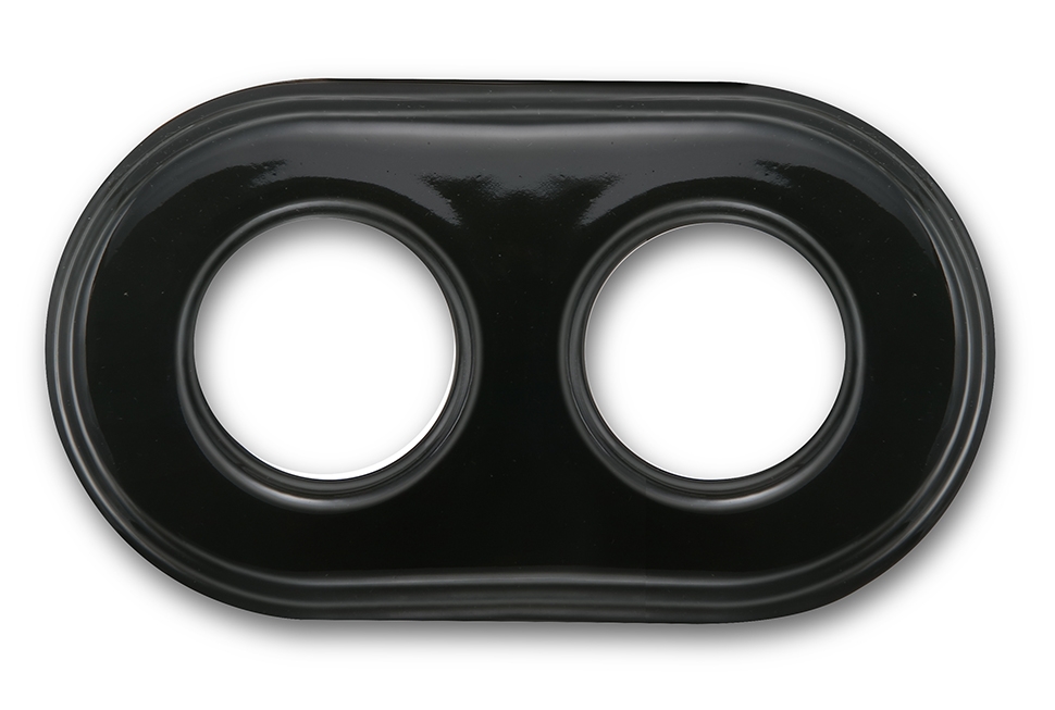Garby Colonial plaque de finition 2 modules porcelaine noir