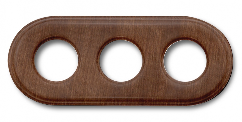 Garby Colonial afdekplaat 3 modules hout verouderd
