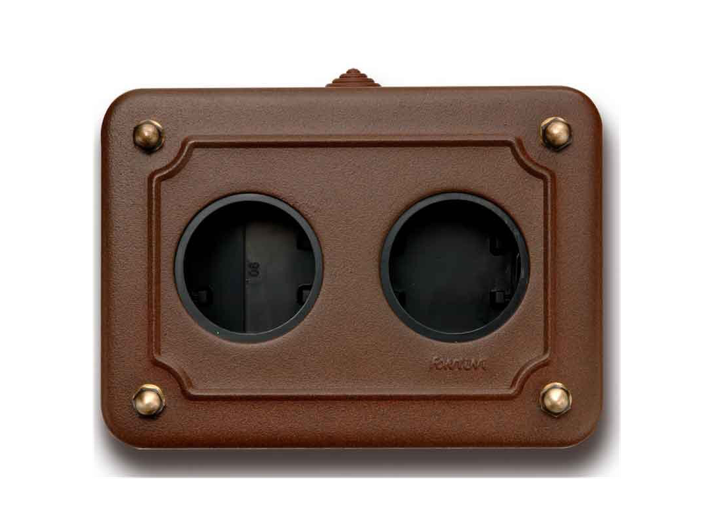 Garby boîte saillie 2 modules rustiek horizontale