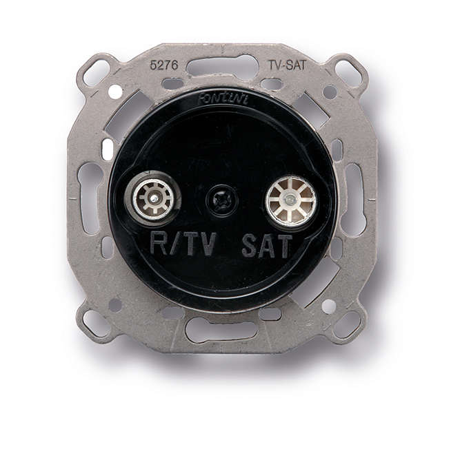 Final socket TV/SAT black