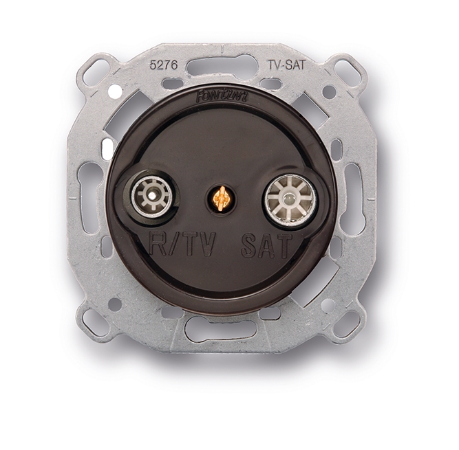 Venezia final socket TV/SAT brown